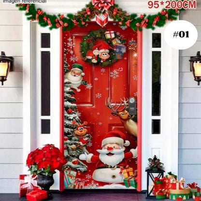 🎄Forros Navideños Úsalos Para Puertas y Mesas🎅