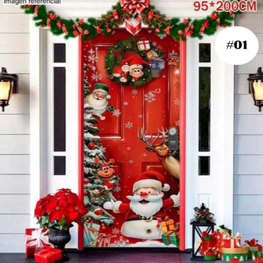 🎄Forros Navideños Úsalos Para Puertas y Mesas🎅