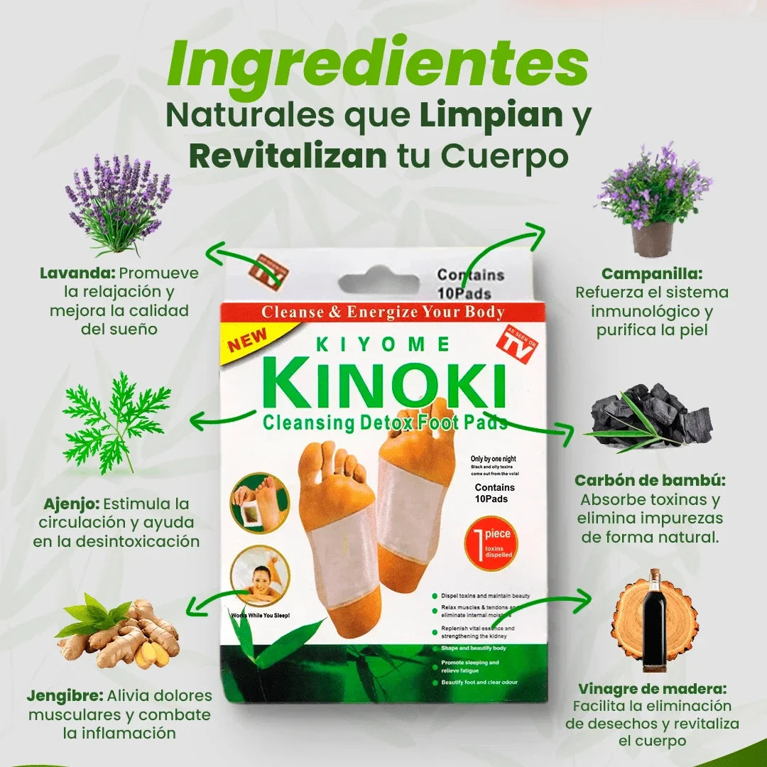 Parches Kinoki ORIGINALES | Elimina toxinas | Mejora el sueño | Alivia dolores