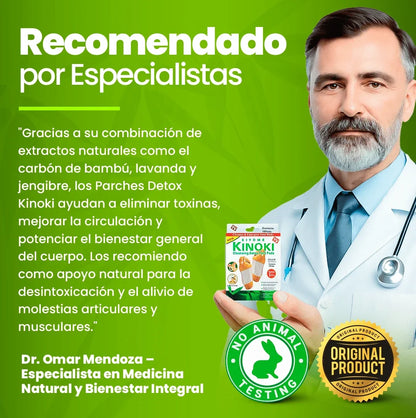 Parches Kinoki ORIGINALES | Elimina toxinas | Mejora el sueño | Alivia dolores