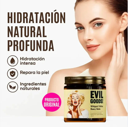 Bálsamo de miel de manuka y sebo de res - Hidrata, iguala el tono y reduce imperfecciones