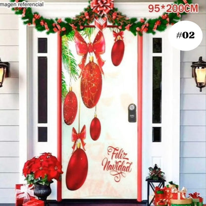 🎄Forros Navideños Úsalos Para Puertas y Mesas🎅