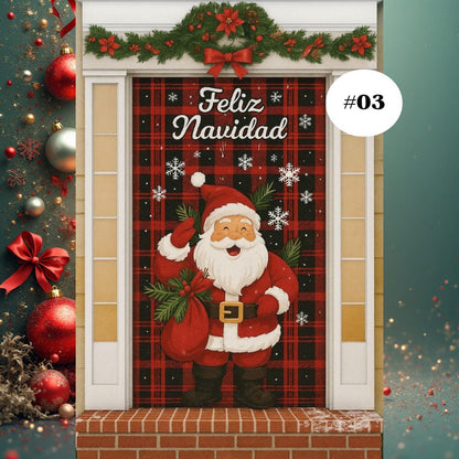 🎄Forros Navideños Úsalos Para Puertas y Mesas🎅