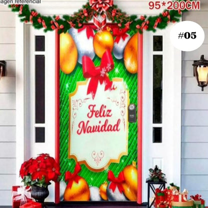 🎄Forros Navideños Úsalos Para Puertas y Mesas🎅