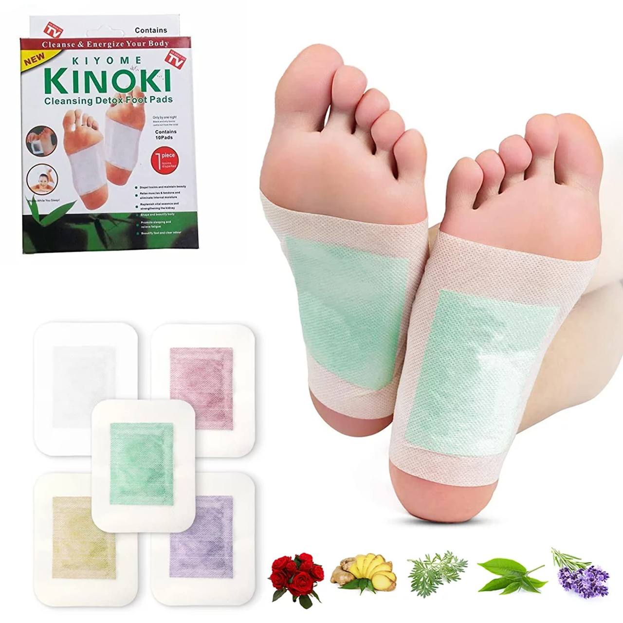 Patchs Détox Pour Les Pieds: Lots De 10, A Base De Plantes Naturelle, Efficace Pour 5 Jours, Améliore Le Sommeil, Soulage La Fatique Des Pieds