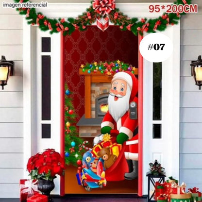 🎄Forros Navideños Úsalos Para Puertas y Mesas🎅