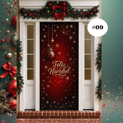 🎄Forros Navideños Úsalos Para Puertas y Mesas🎅