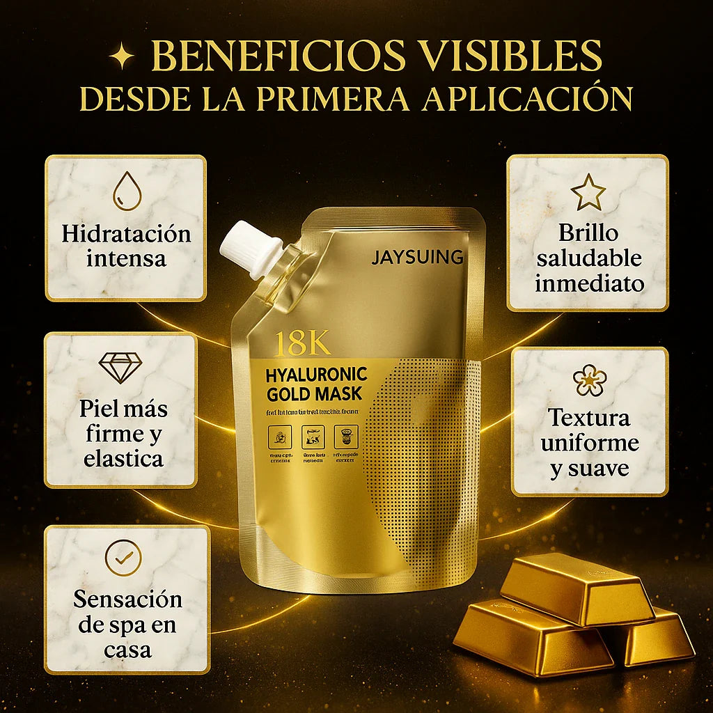 Gold Mask. Mascarilla Dorada con Ácido Hialurónico y Retinol
