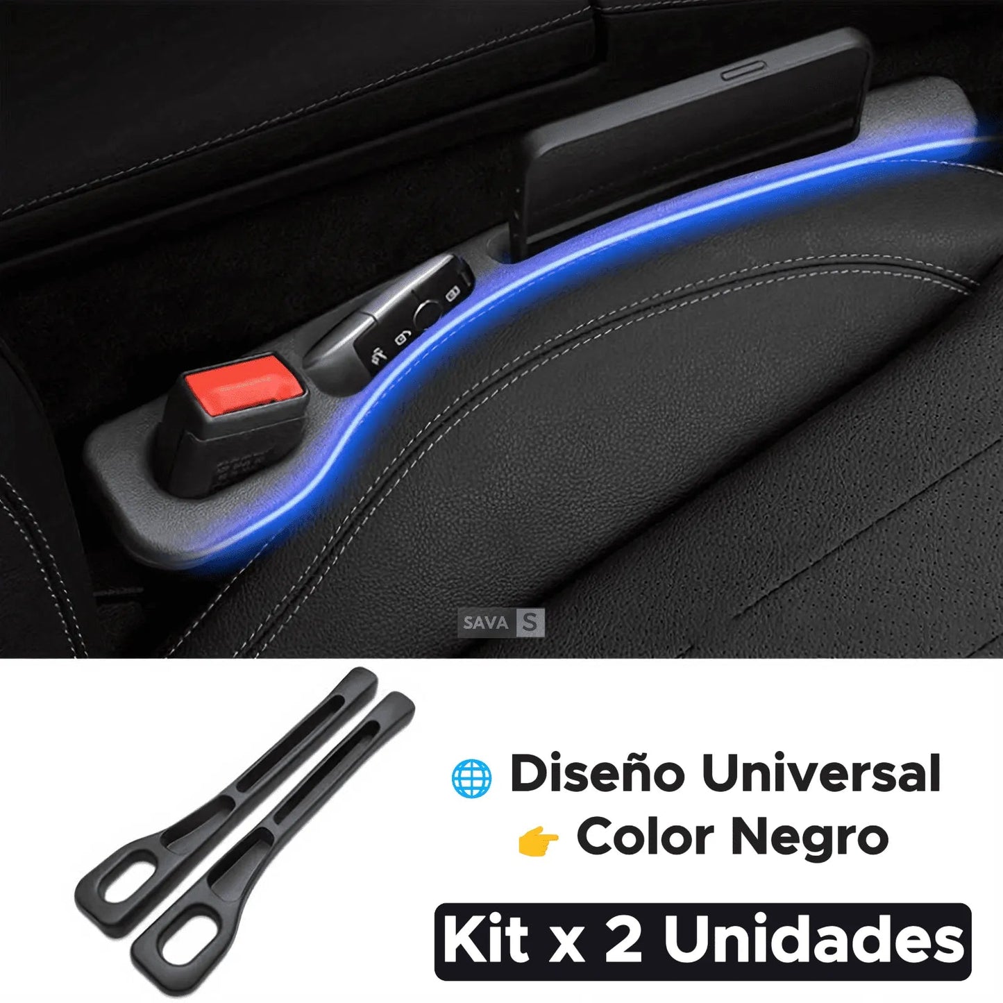 Kit x2. Relleno de espacio para asiento de carro | Flexible y Duradero