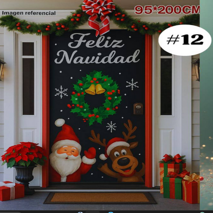 🎄Forros Navideños Úsalos Para Puertas y Mesas🎅