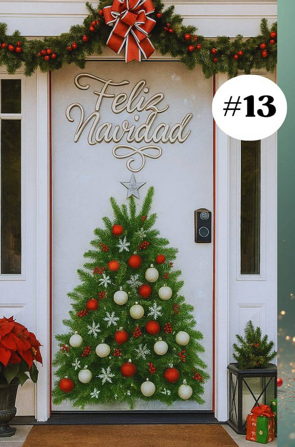 🎄Forros Navideños Úsalos Para Puertas y Mesas🎅