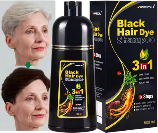 Shampoing de Noircissement Capillaire Naturelle: la solution pour les cheuveux gri