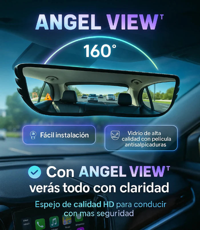 Espejo Retrovisor Gran Angular | 160° | Elimina Puntos Ciegos