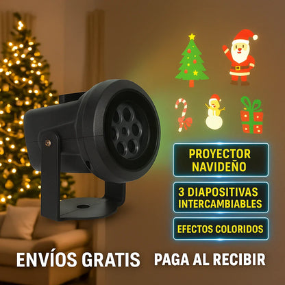 🎇 Proyector Navideño LED 🎄 Decora tu casa al instante