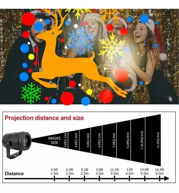 🎇 Proyector Navideño LED 🎄 Decora tu casa al instante
