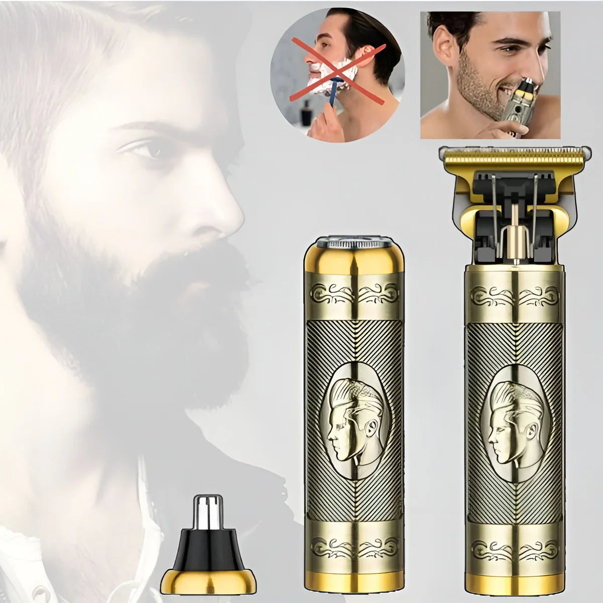 Barbera 3 en 1: Rasura y Corta + Cabezal Nasal 🎁GRATIS🎁