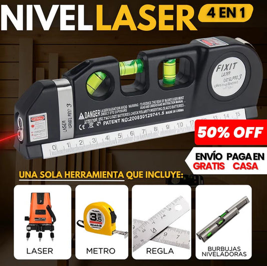 Metro y Nivelador Láser 4 en 1