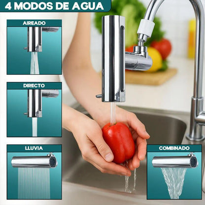 💧 Grifo multifuncional 4 en 1 | Giro 360° | Ahorra Agua + GUIA DIGITAL GRATIS 🎁