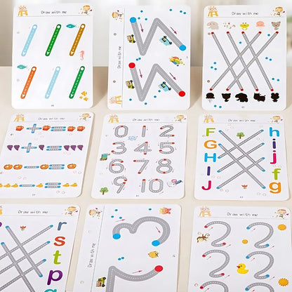 Cuaderno Montessori de Trazos y Escritura Infinitos | 64 Páginas Reutilizables