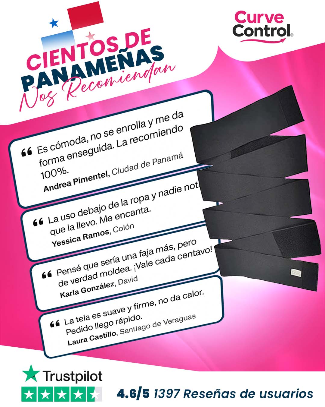 CurveControl© - Banda Elástica Moldeadora de Cintura de Avispa