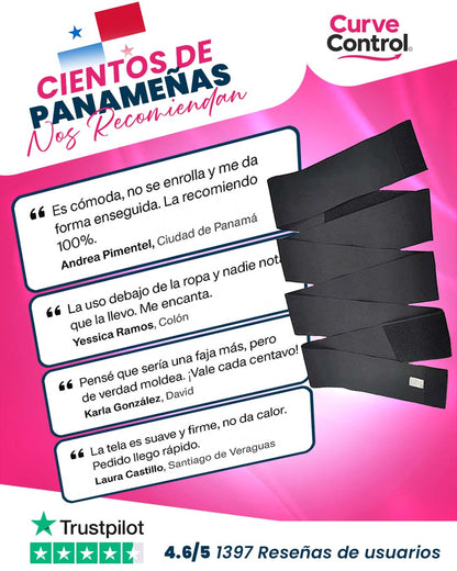 CurveControl© - Banda Elástica Moldeadora de Cintura de Avispa