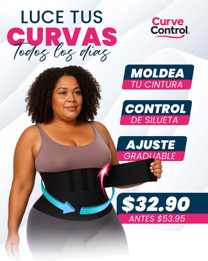 CurveControl© - Banda Elástica Moldeadora de Cintura de Avispa