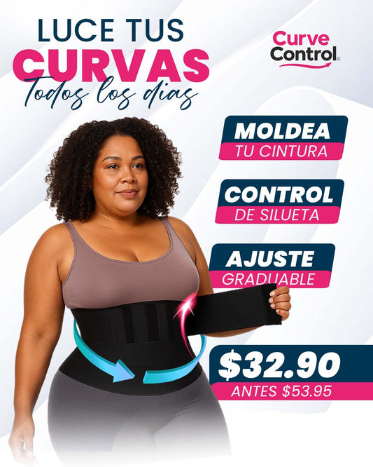 CurveControl© - Banda Elástica Moldeadora de Cintura de Avispa