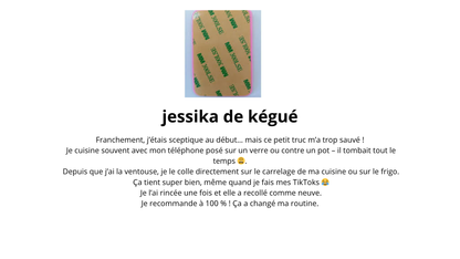 Ventouse en silicone pour téléphone