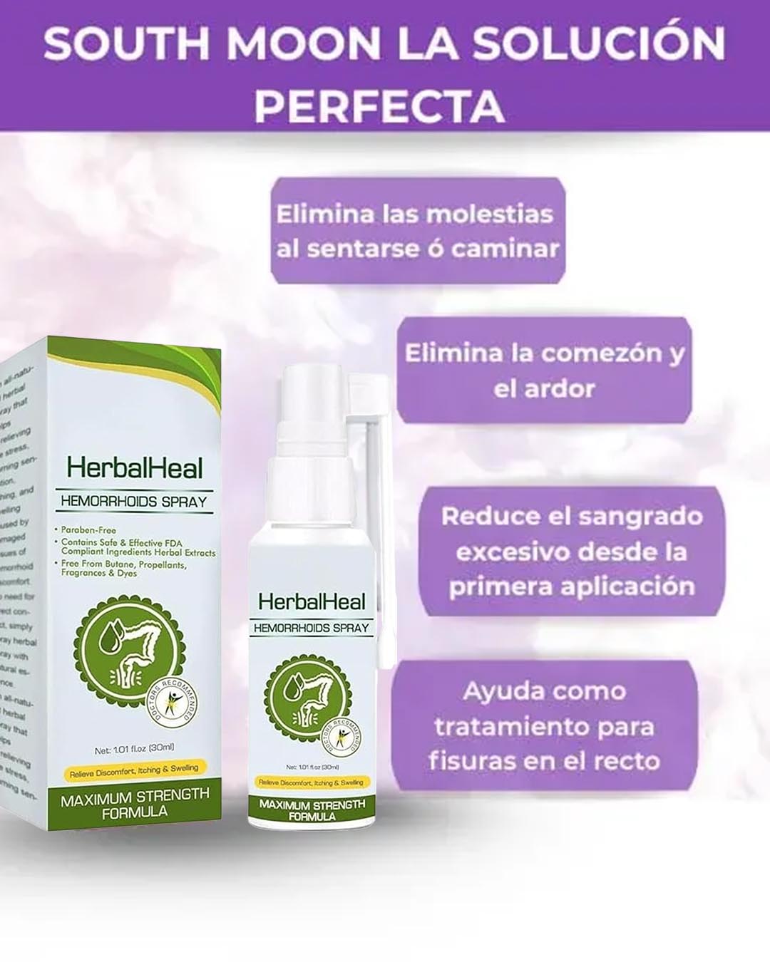 HerbalHeal Spray | Reduce Hemorroides | Rápida Solución