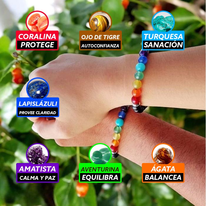 Pulsera 7 Chakras. Siente el Poder de la Energía Positiva!