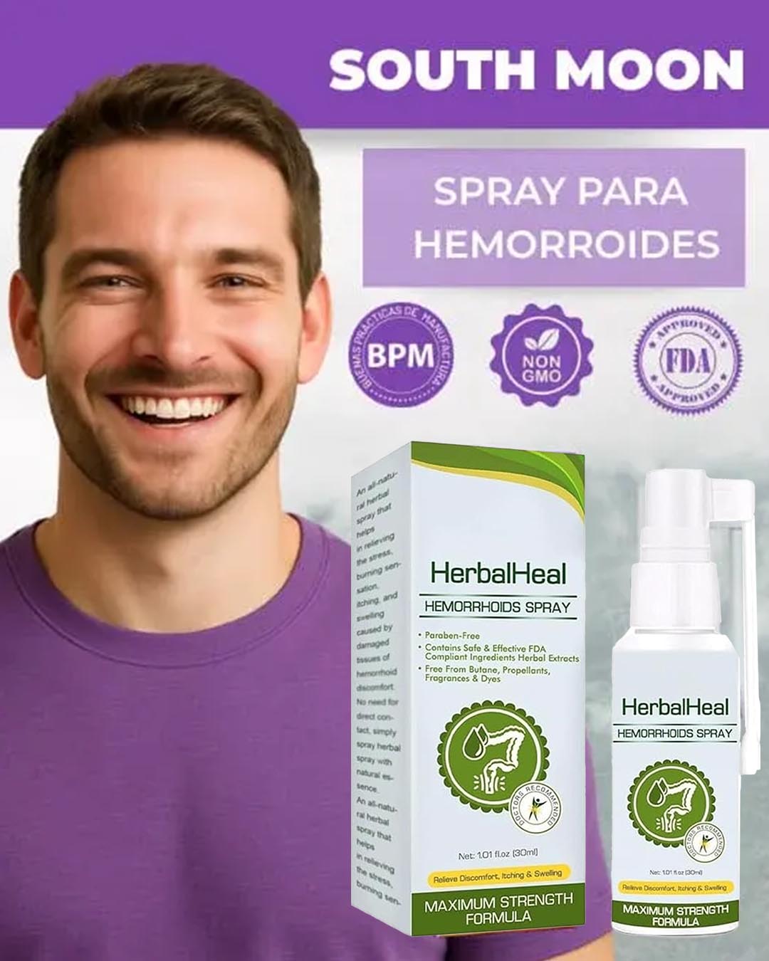 HerbalHeal Spray | Reduce Hemorroides | Rápida Solución