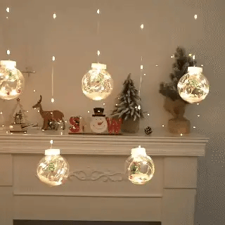 Cortina LED de 3M con 10 Esferas Luminosas 🎇